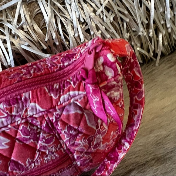 Vintage VERA BRADLEY Hope Toile 2006 Hobo Bag 1 Handle Zip Top Shoulder Pink Y2K - Picture 5 of 14